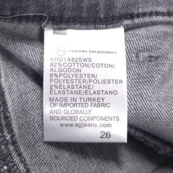 NWT AG ADRIANO GOLDSCHMIED CHEVRON‎ FARRAH High Rise Skinny Ankle Jeans Size 26 - Picture 14 of 14